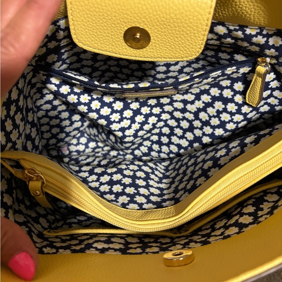 Nanette Lepore Yellow Structured Tote Bag - Picture 2 of 14